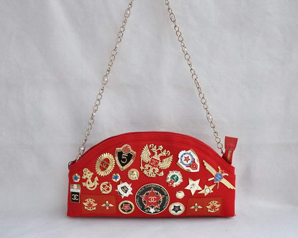 Fake Chanel Paris Moscow Romanov Chain Clutch A36017 Red On Sale - Click Image to Close